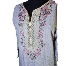 Rózsakert ragyogása – hímzett indiai pamut felső Rózsakert ragyogása – hímzett indiai pamut felső