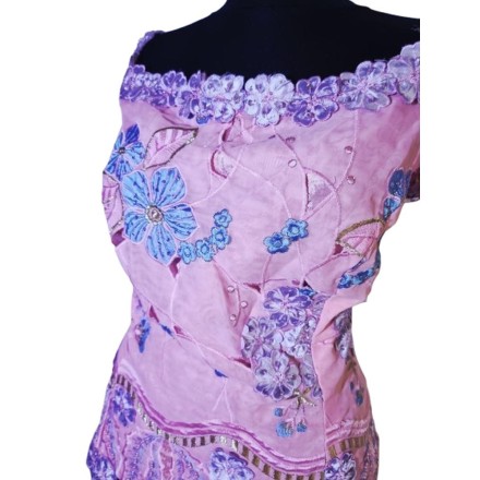 Afrikai hímzett gyöngyös felső