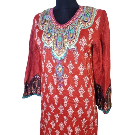 Indiai hímzett köves pamut ruha