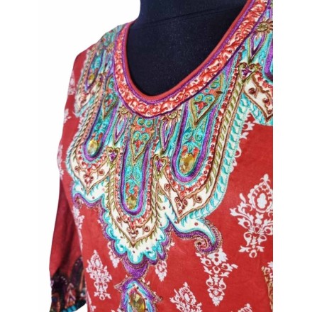 Indiai hímzett köves pamut ruha