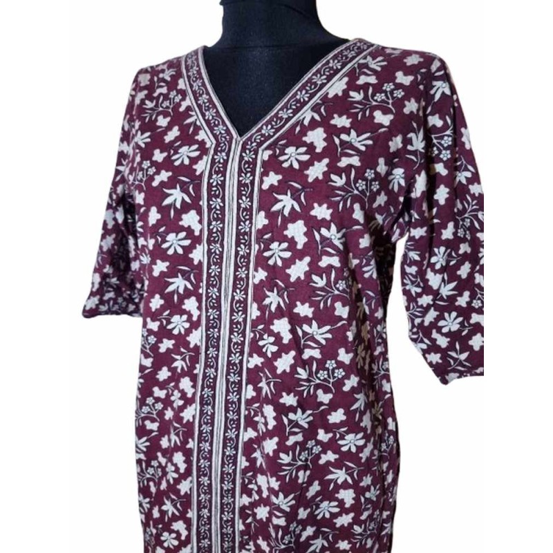 Mintás indiai pamut női felső