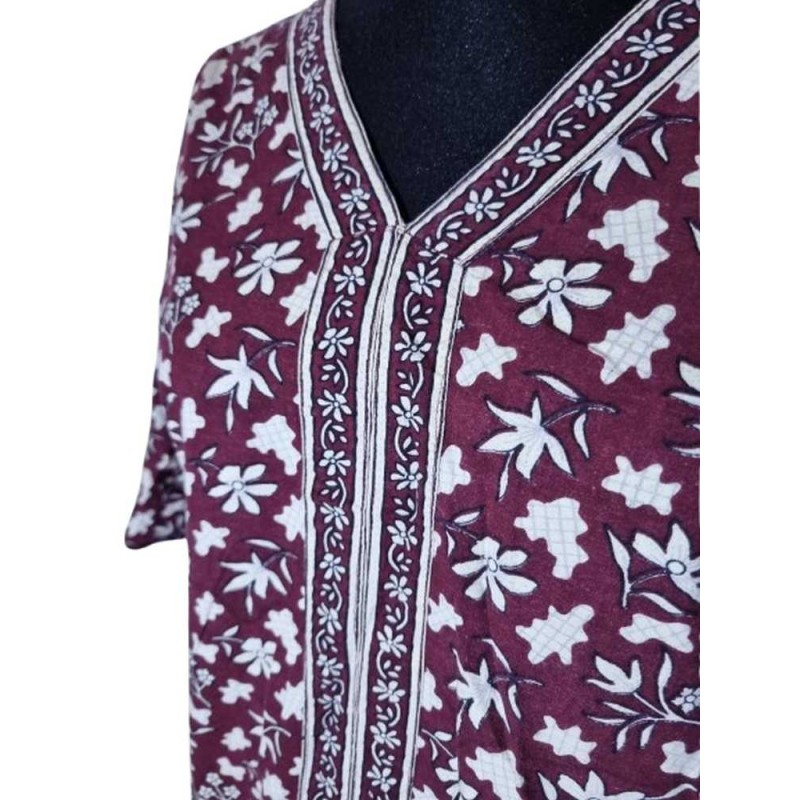 Mintás indiai pamut női felső