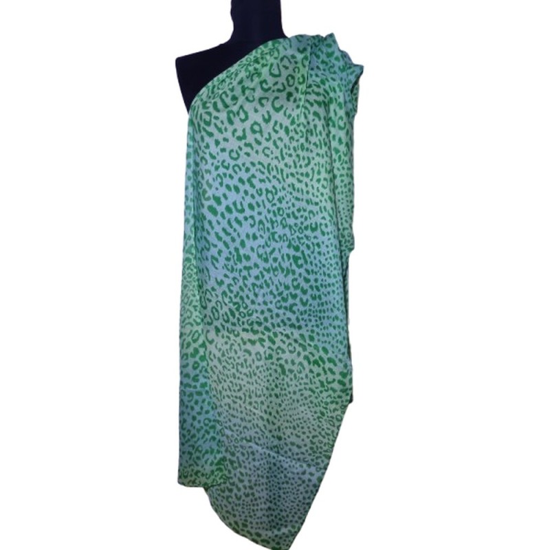 Zöld kevert szálas női kendő