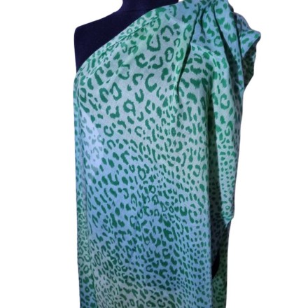 Zöld kevert szálas női kendő