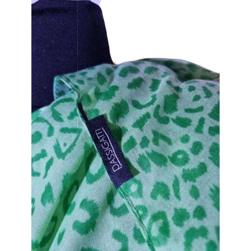 Zöld kevert szálas női kendő