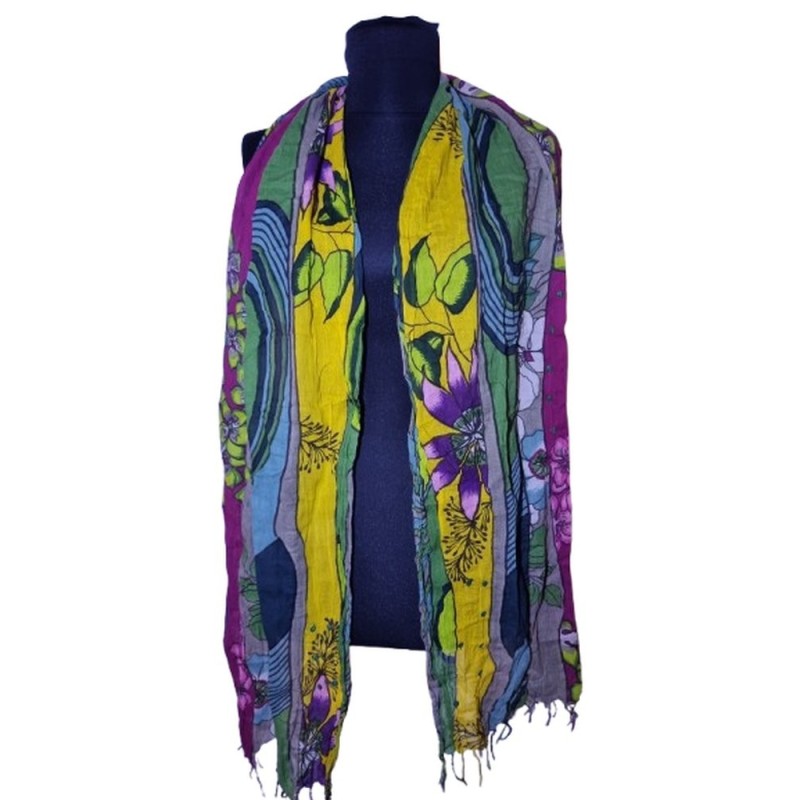 Sokszínű pamut kendő