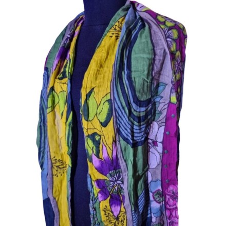 Sokszínű pamut kendő