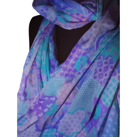 Színes mintás körsál