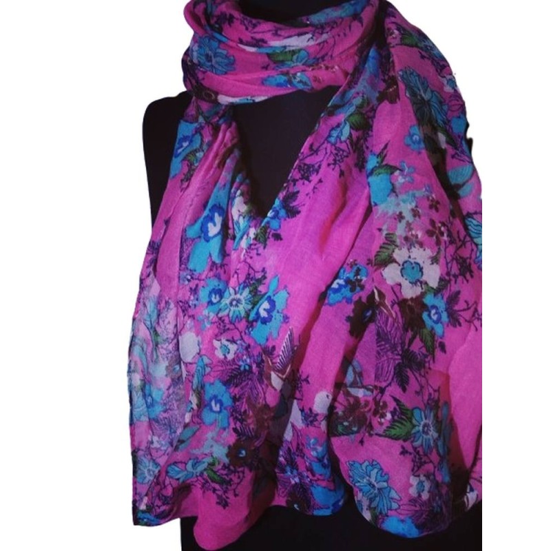 Sokszínű virág mintás körkendő