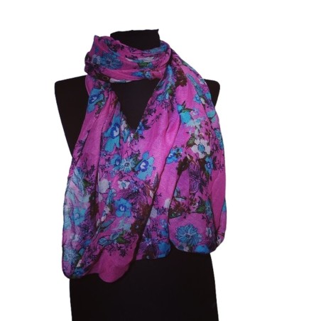 Sokszínű virág mintás körkendő