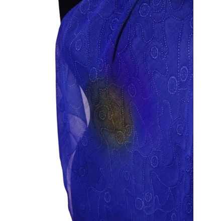 Kék-zöld könnyű kendő finom eséssel