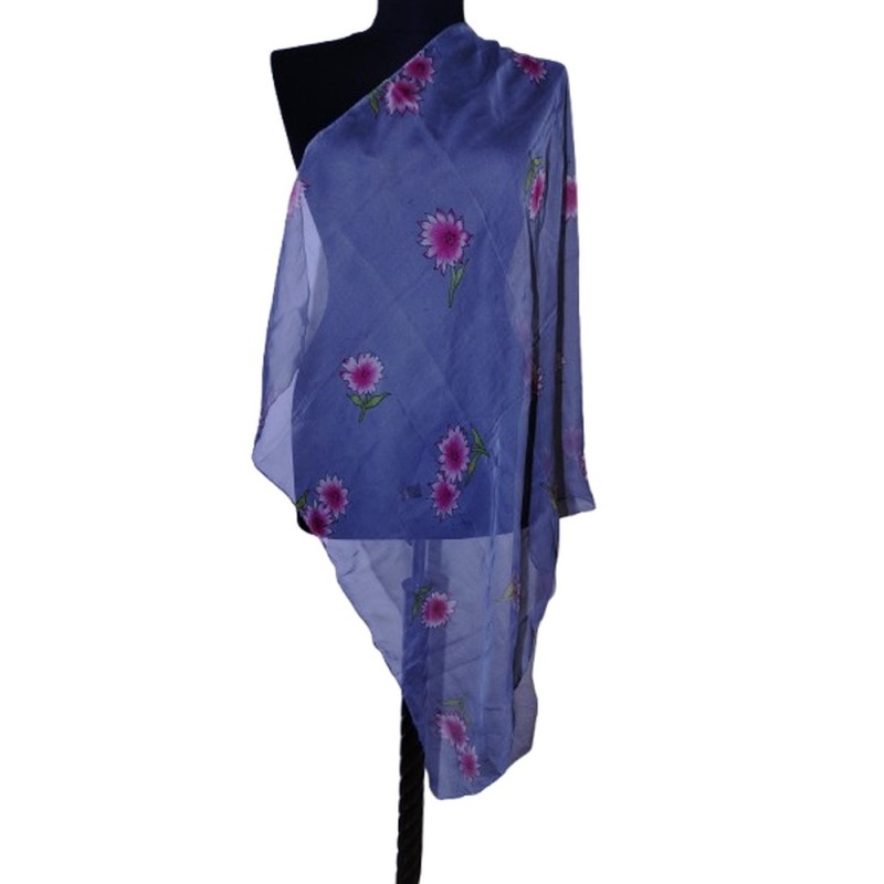 Indiai virágos kendő szürke alapon Indiai virágos kendő szürke alapon