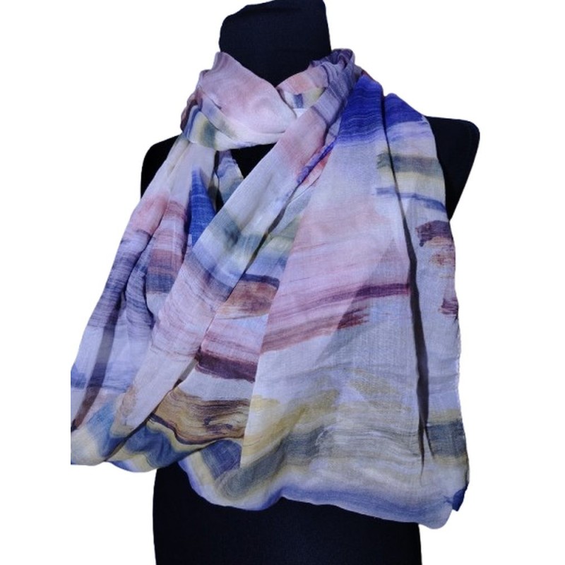 Pasztell mintás körkendő 45x150